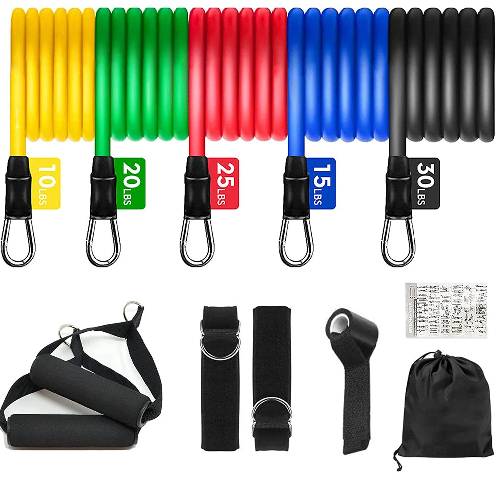 11PCS Elastic Resistance Bands Set